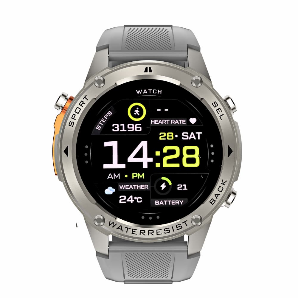 Smartwatch with a black display on a white background