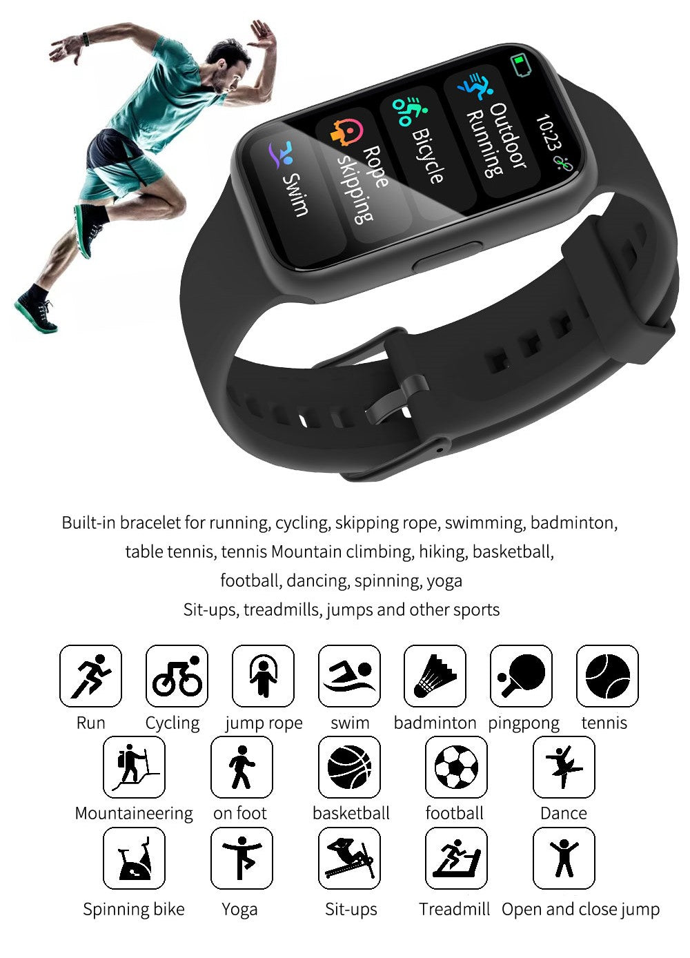 Tri-Tek Pro Finesse Fitness Tracker Smart Watch