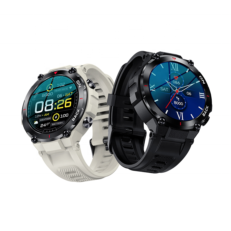 2 tri tek pro gps smart watch one grey and the black