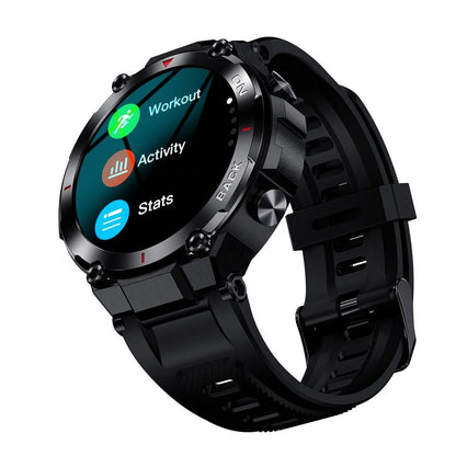 tri tek pro black GPS watch with menu display