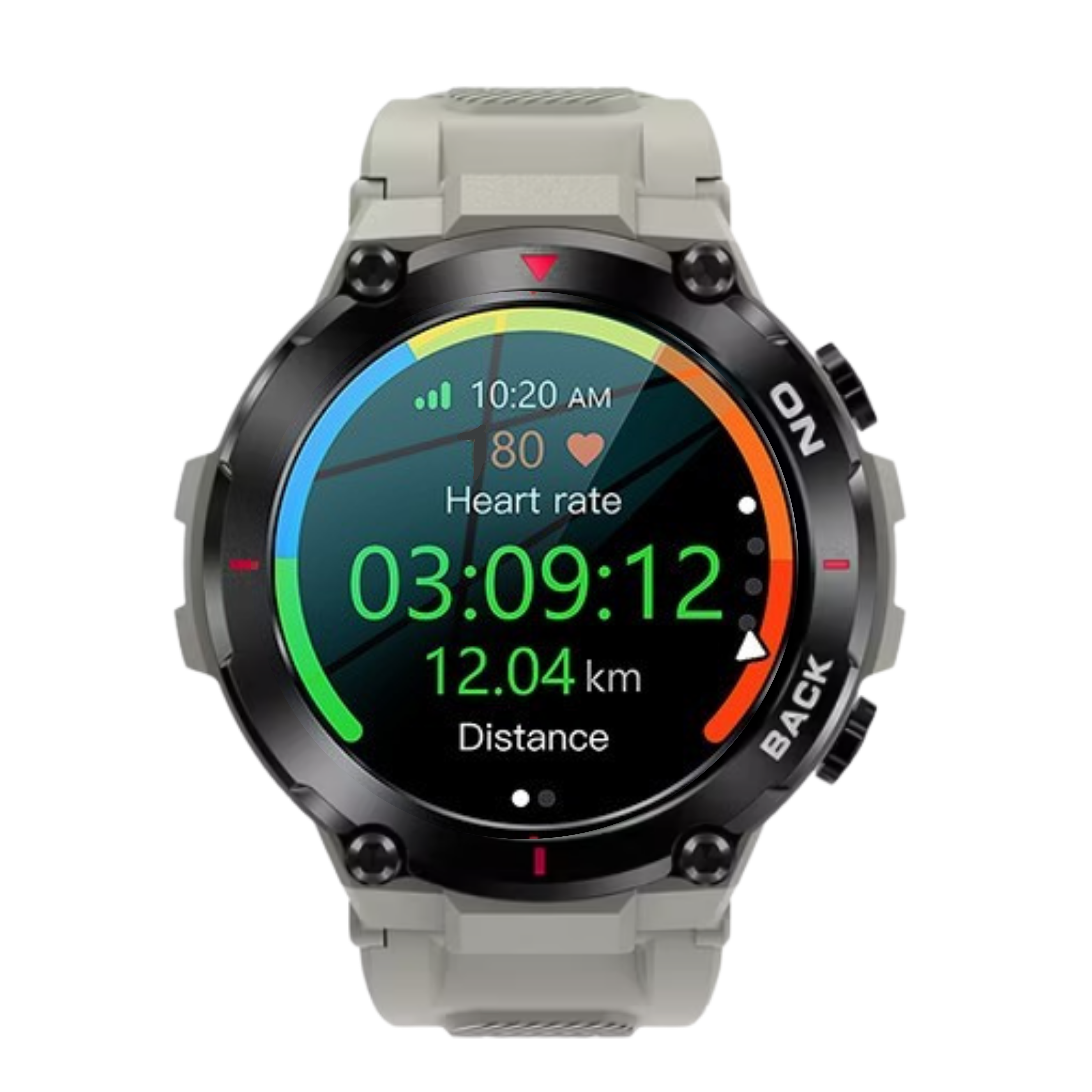 explorer smart watch showing heart rate tracking