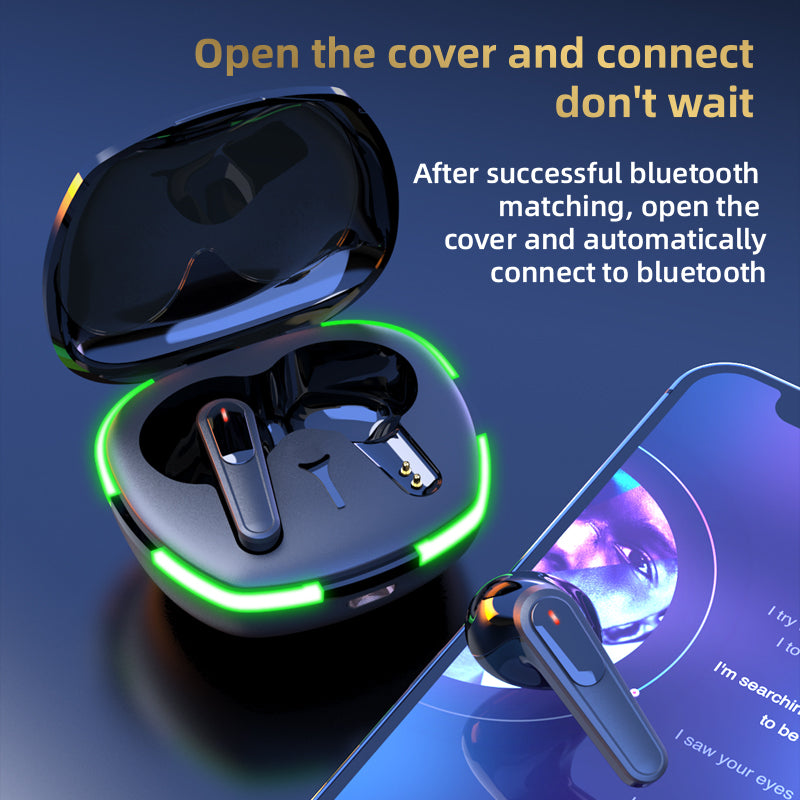 bluetooth earphone with battery display and touch function