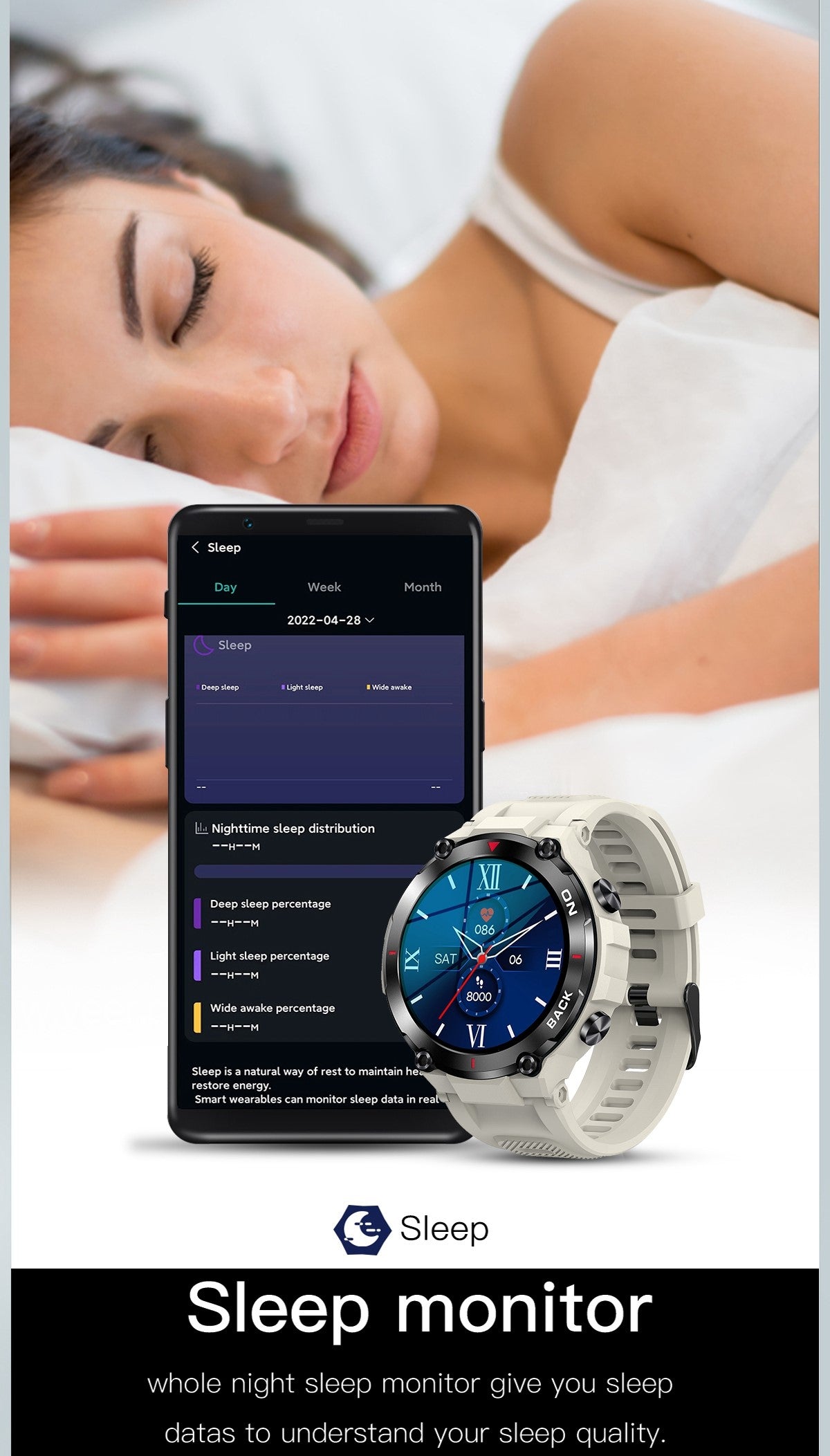 gps smart watch sleep tracker