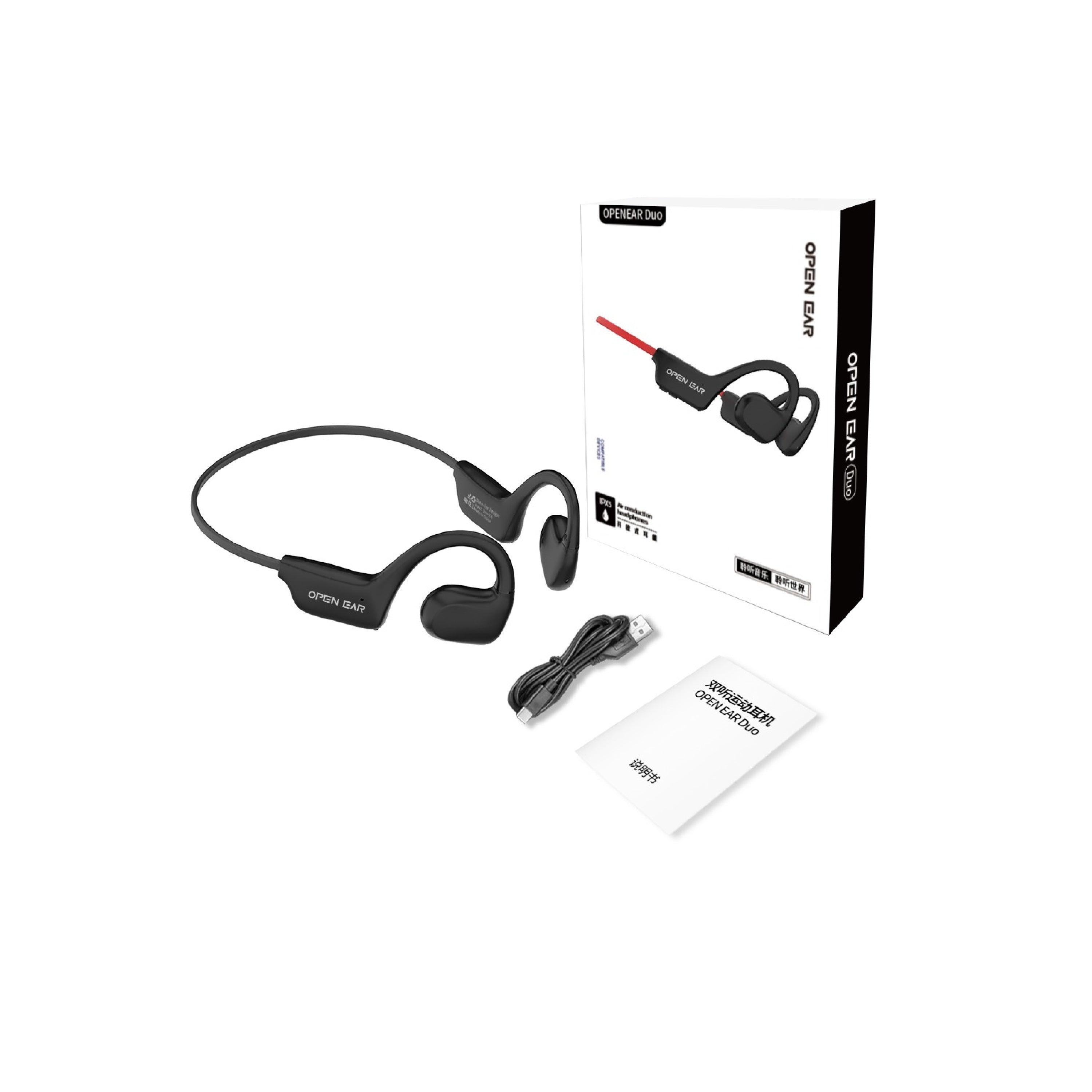 Tri-Tek Pro Duo Air Conduction Headphones for Running Cycling and Gym Workouts