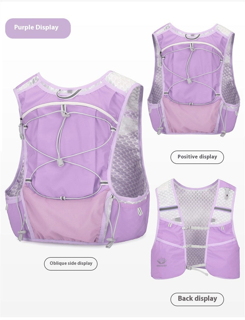 multi pocket running vest purple