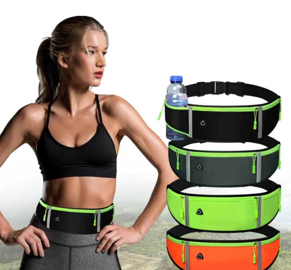 Waterproof Running Waist Belt with Pockets for Sports