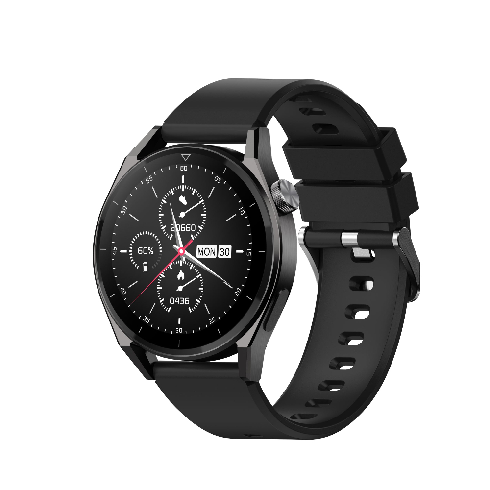 premium black Smart watch front view 