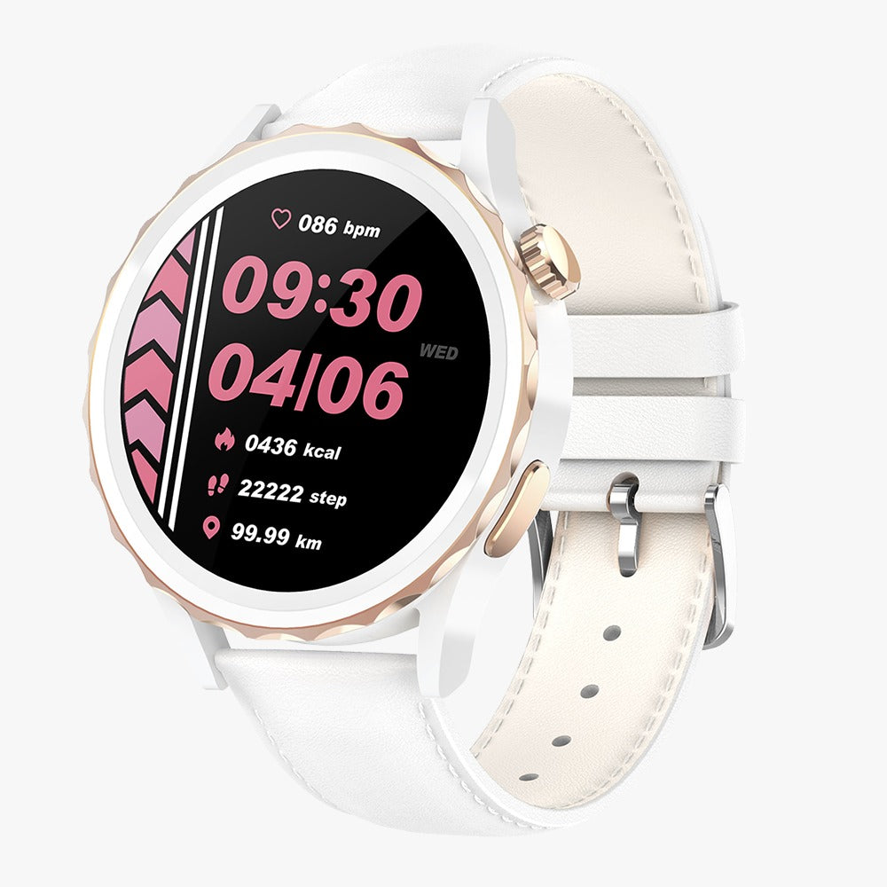 tri tek pro ladies smart watch gold bezel