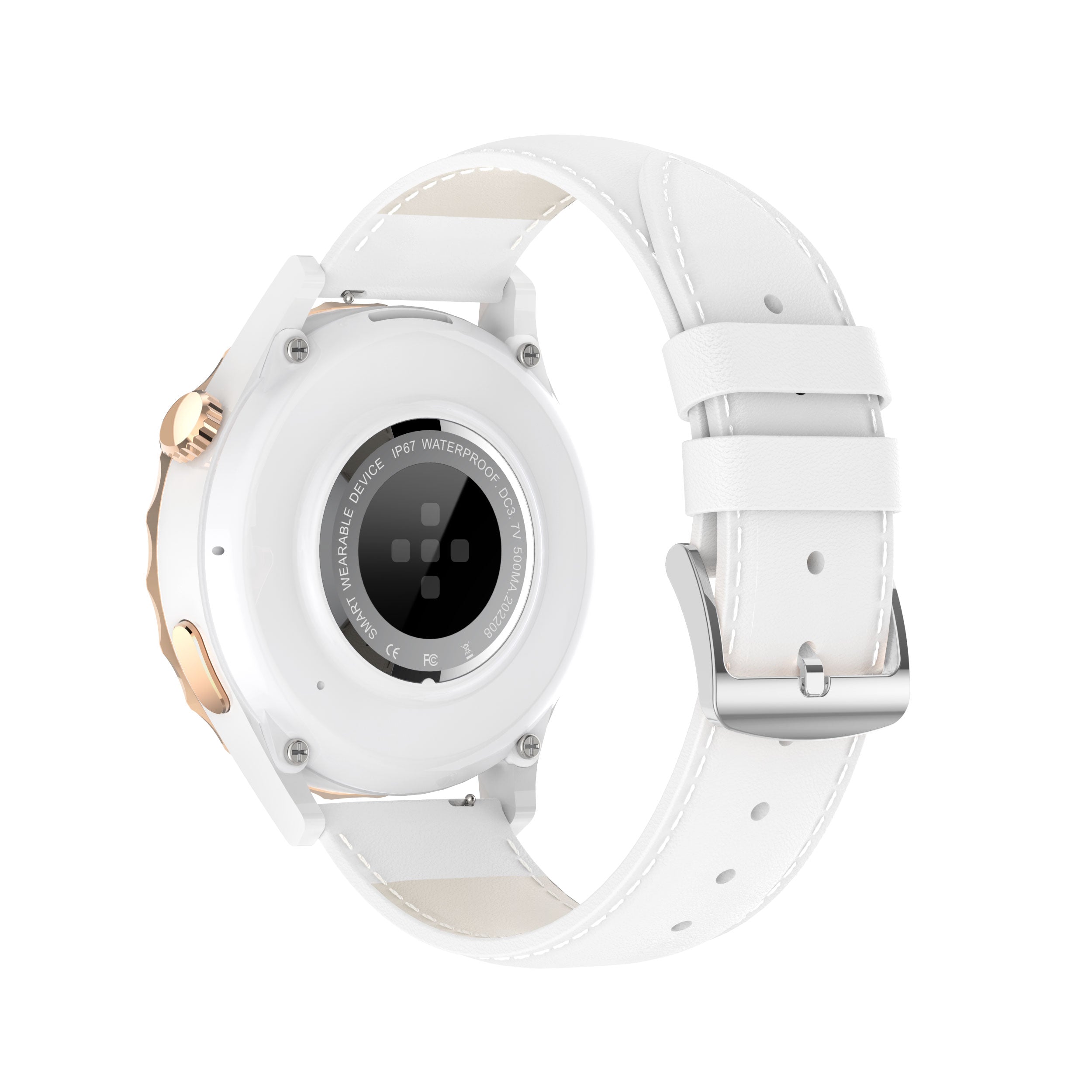 tri tek pro white ladies smart watch  rear view 