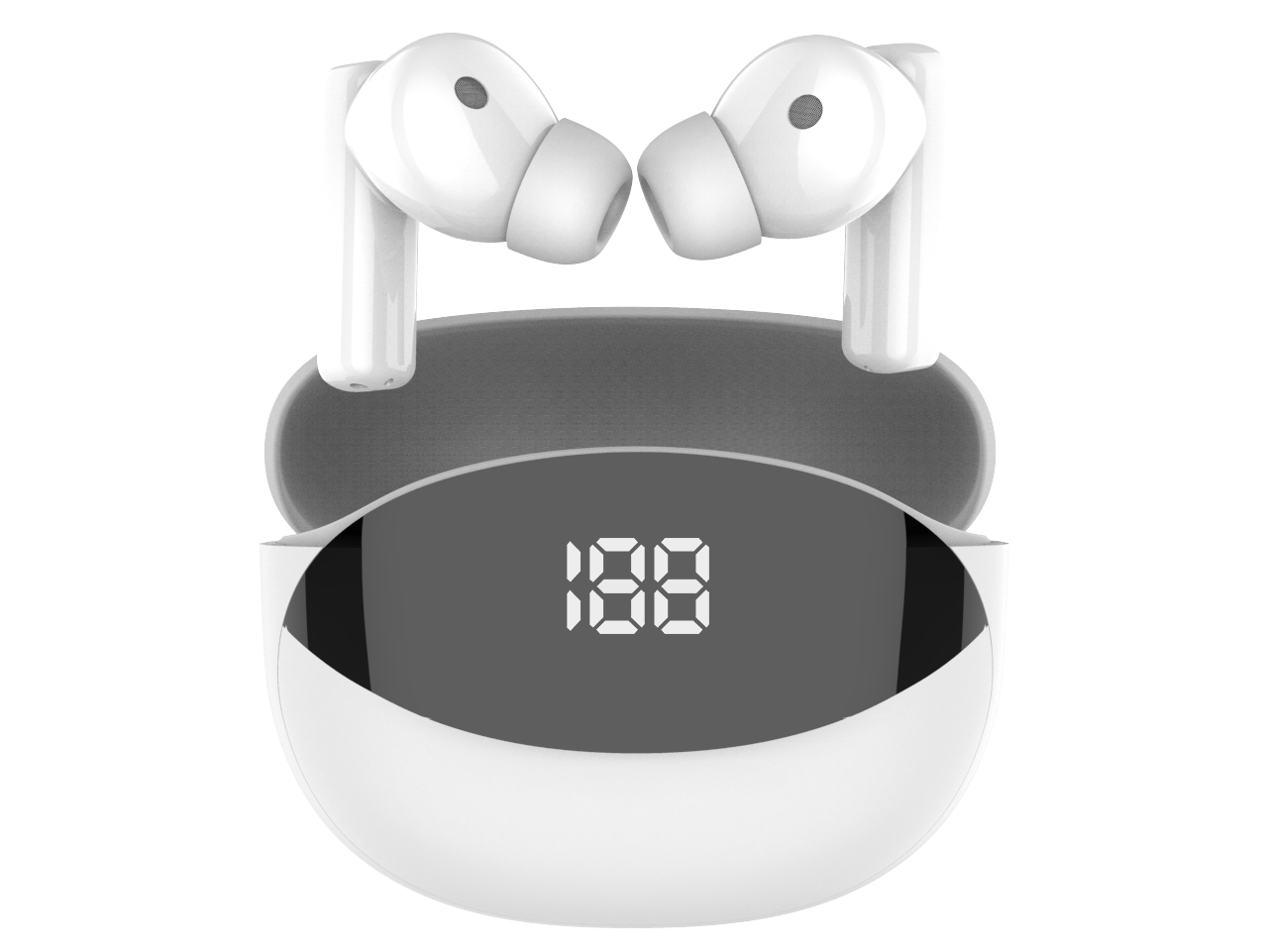 tri-tek pro MT80 white earbuds with noise cancelling
