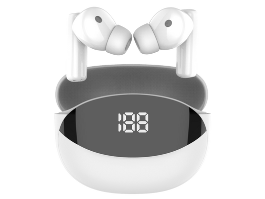 tri-tek pro MT80 white earbuds with noise cancelling