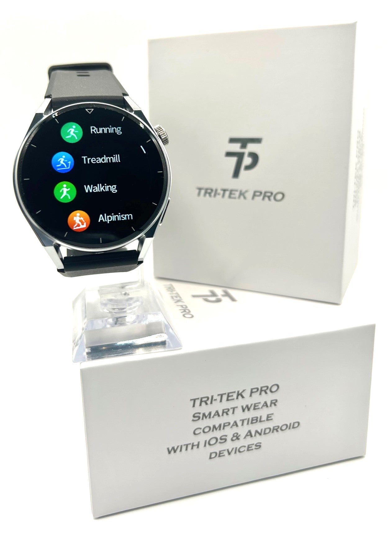 Tri-Tek Pro Classic Smartwatch – Timeless Design with Fitness Tracker