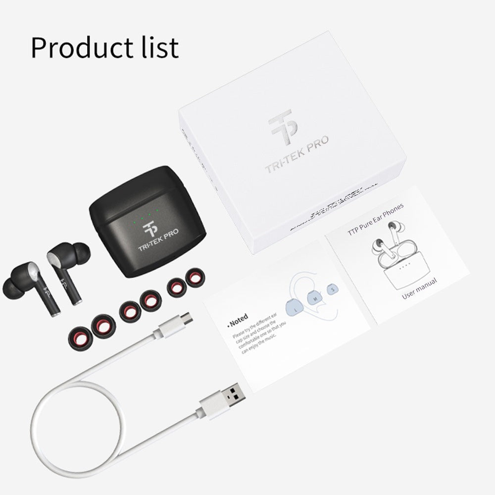 Pure Noise Cancelling Earbuds Bluetooth 5.3, Long Battery Life, Touch Controls